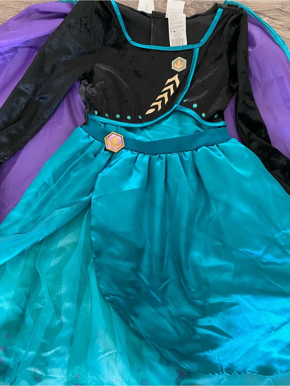 Disney Frozen Anna Teal, Black and Purple Princess Costume